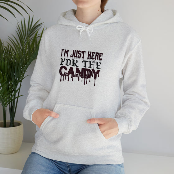 Halloween Sweatshirt | Just Here For The Candy | Unisex Hooded Hoodie Sweatshirt