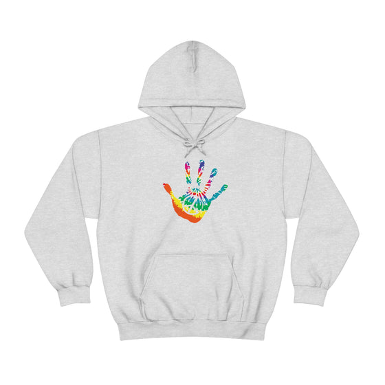 Chill Stitch –Tie-dye Peace Hand - Unisex Hooded Hoodie Sweatshirt – Embrace Your Vibe
