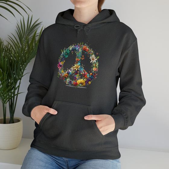 Flower Piece Symbol Sweatshirt | Watercolor Unisex Hooded Hoodie Sweatshirt