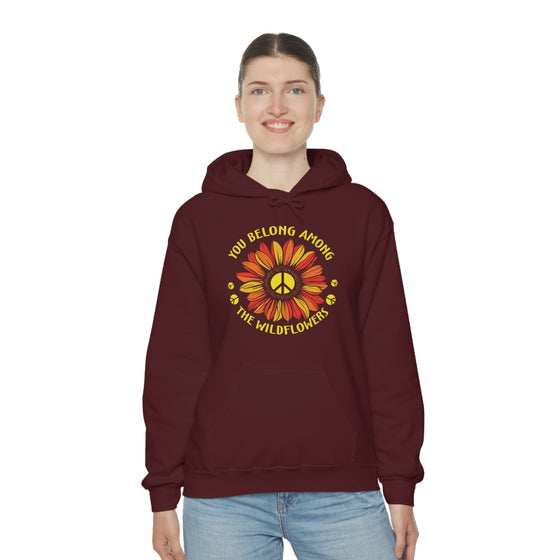 Among Wildflowers | Unisex Hooded Sweatshirt | Embrace Your Vibe