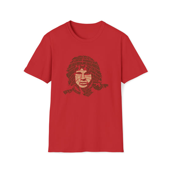 Jim Morrison Doors Music | Unisex Soft Style Tee T-Shirt | Embrace Your Vibe | Calligram Word Design