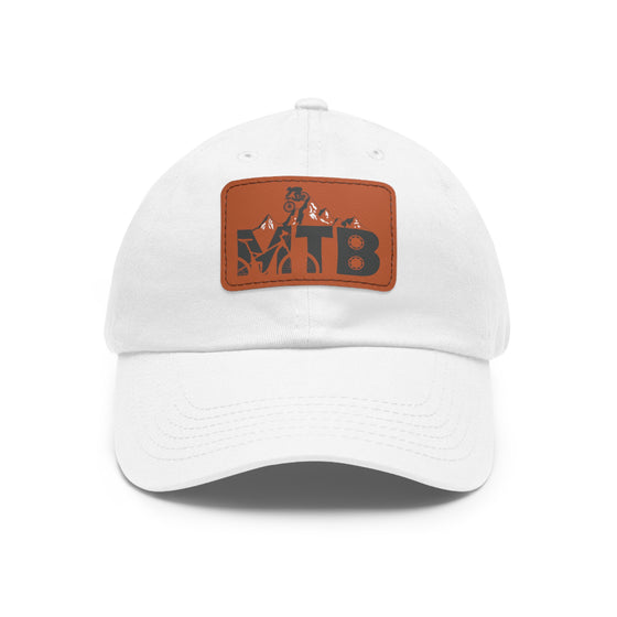 Bike Hat | MTB Mountain Bike Leather Patch Baseball Cap