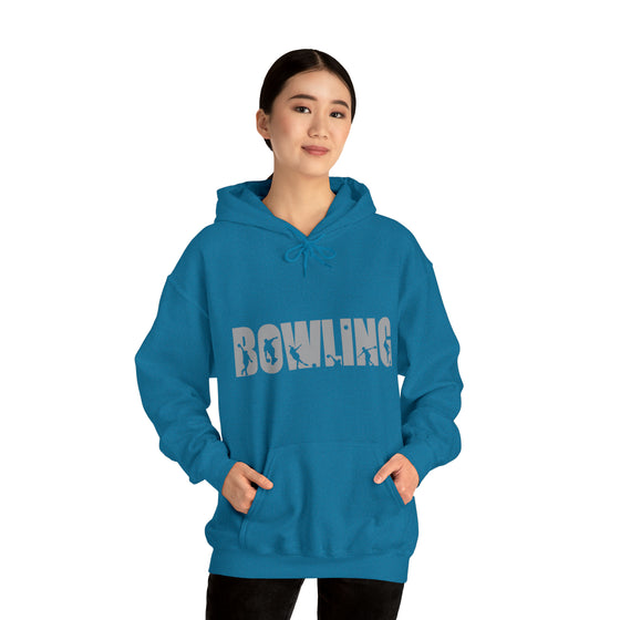 Bowling Silhouette Sport | Unisex Hooded Hoodie Sweatshirt | Embrace Your Vibe