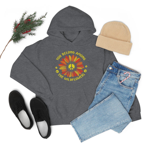 Among Wildflowers | Unisex Hooded Sweatshirt | Embrace Your Vibe