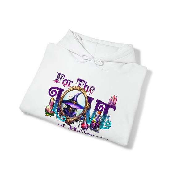 Halloween Sweatshirt |For The Love Of Halloween | Unisex Hooded Hoodie Sweatshirt