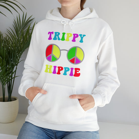 Hippie Sweatshirt | Trippy Hippie Sunglasses | Unisex Hooded Hoodie Sweatshirt