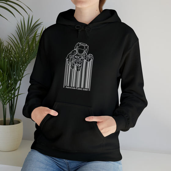 Astrocode Space Funny Astronaut | Abstract | Minimalist | Modern | Unisex Hooded Hoodie Sweatshirt | Embrace Your Vibe
