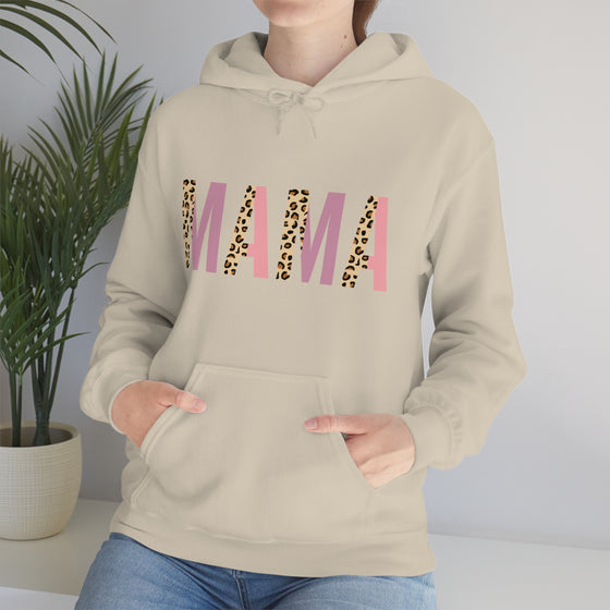 Chill Stitch – Mama Leopard - Unisex Hooded Hoodie Sweatshirt – Embrace Your Vibe