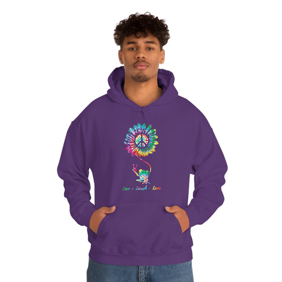Chill Stitch – Peace Live Frog Tie-Dye - Unisex Hooded Hoodie Sweatshirt – Embrace Your Vibe