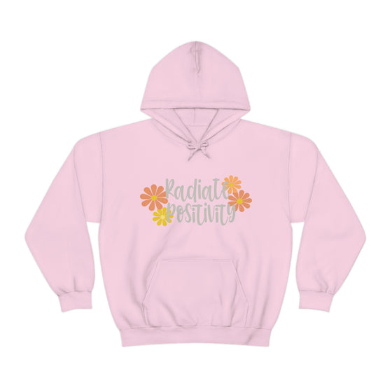 Chill Stitch – Radiate Positivity - Unisex Hooded Hoodie Sweatshirt – Embrace Your Vibe