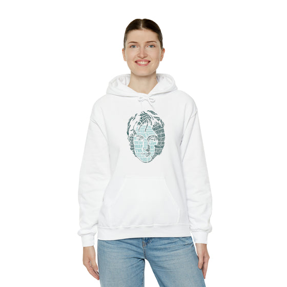John Lennon | Unisex Hooded Hoodie Sweatshirt | Embrace Your Vibe | Calligram Word Design