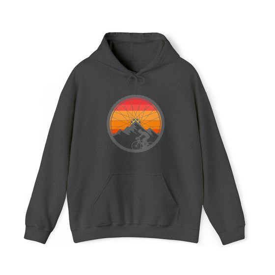 Bike Shirt | MTB Bike Tire Silhouette Mountain Biking  |  Unisex Hooded Hoodie Sweatshirt