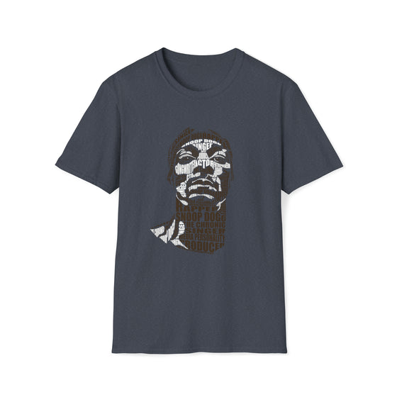 Snoop Dogg Rapper | Unisex Soft Style Tee T-Shirt  | Calligram Word Design