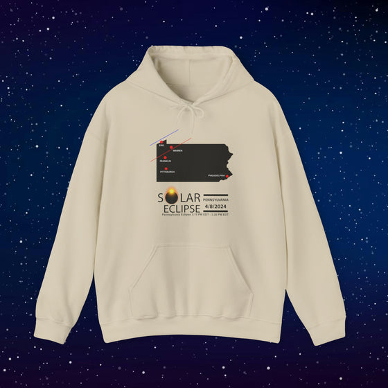 PENNSYLVANIA Total Solar Eclipses April 8  2024  Total Eclipse | Unisex Hooded Hoodie Sweatshirt | Embrace Your Vibe | Astronomy