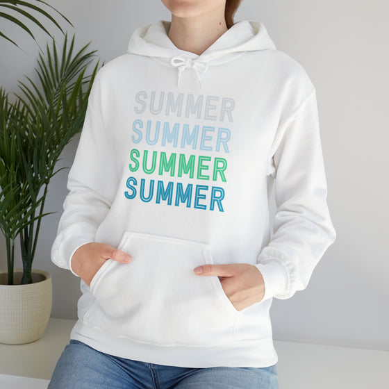 Summer Sweatshirt | Summer Living Summertime | Unisex Hooded Hoodie Sweatshirt