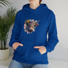 Sweatshirt | Highland Cow Watercolor V2  Western | Unisex Hooded Hoodie Sweatshirt