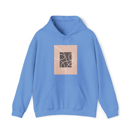 Abstract Shapes V13 Boxed Line Art  | Abstract | Minimalist | Modern | Unisex Hooded Hoodie Sweatshirt | Embrace Your Vibe