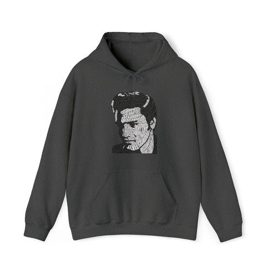 Elvis Presley Music Rock Roll | Unisex Hooded Hoodie Sweatshirt | Embrace Your Vibe | Calligram Word Design