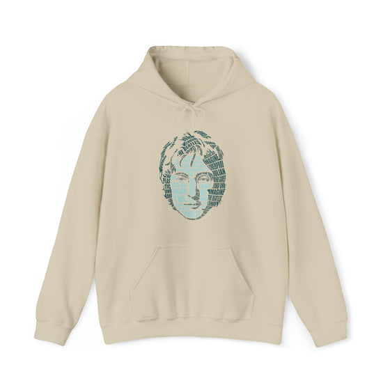 John Lennon | Unisex Hooded Hoodie Sweatshirt | Embrace Your Vibe | Calligram Word Design