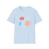 Abstract Blob Color Face Shapes V22  |  Unisex Soft Style Tee T-Shirt | Embrace Your Vibe