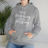 Yoga Sweatshirt | More Stretching Less Stressing | Unisex Hooded Hoodie Sweatshirt | Embrace Your Vibe