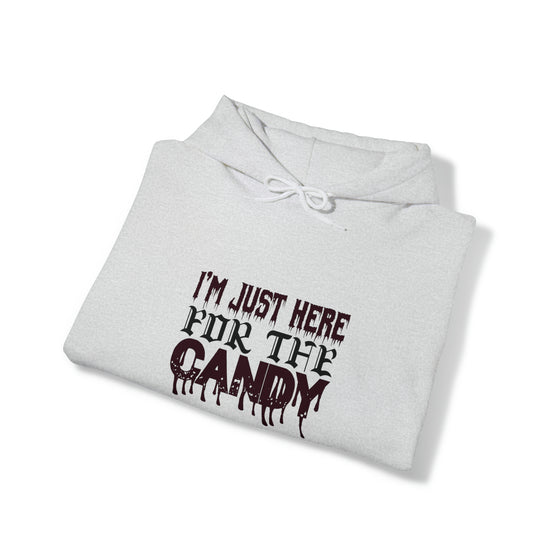 Halloween Sweatshirt | Just Here For The Candy | Unisex Hooded Hoodie Sweatshirt