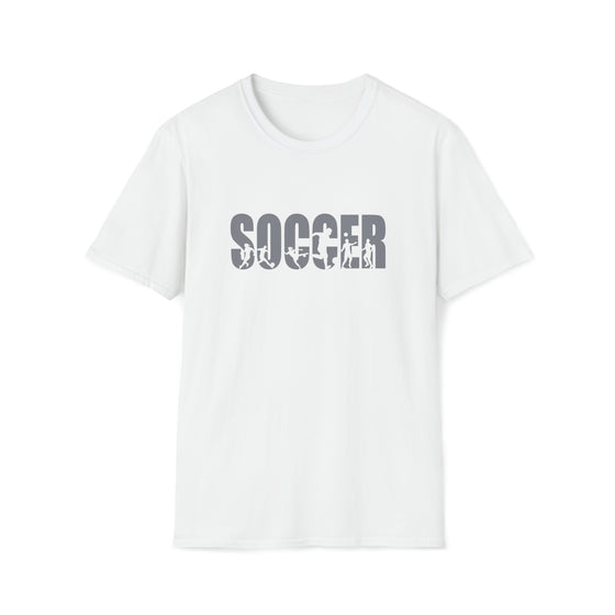 Soccer Shirt | Soccer Athlete Silhouettes | Unisex Soft Style T-Shirt Tee