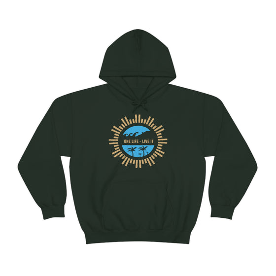 Chill Stitch – One Life Live It Spoke - Unisex Hooded Hoodie Sweatshirt – Embrace Your Vibe