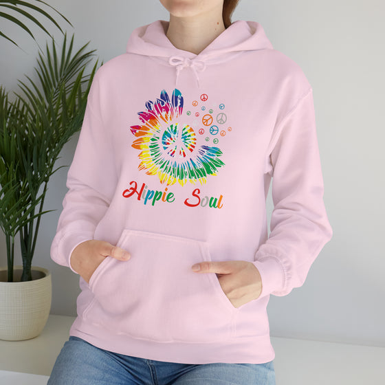 Hippie Sweatshirt | Soul Rainbow Color Wheel Splash | Unisex Hooded Hoodie Sweatshirt