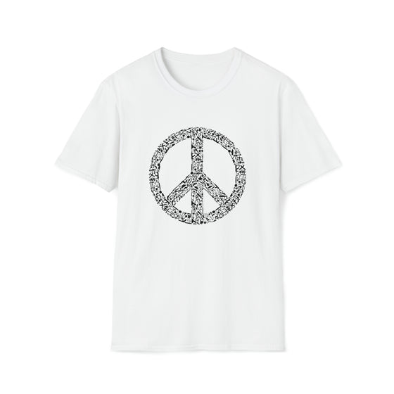 Abstract Shirt | War Peace Symbol Machine | Abstract Unisex Soft Style Tee T-Shirt