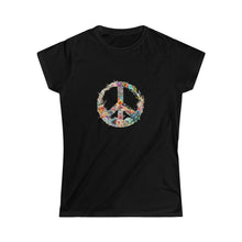  Watercolor Peace Symbol V2 | T-Shirt Women's Soft style Tee | Embrace Your Vibe