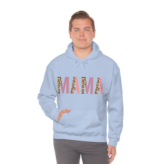 Chill Stitch – Mama Leopard - Unisex Hooded Hoodie Sweatshirt – Embrace Your Vibe