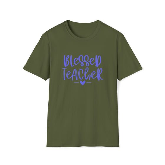 Teacher Life Shirt | Teaching Blessed Teacher | Unisex Soft Style Tee T-Shirt