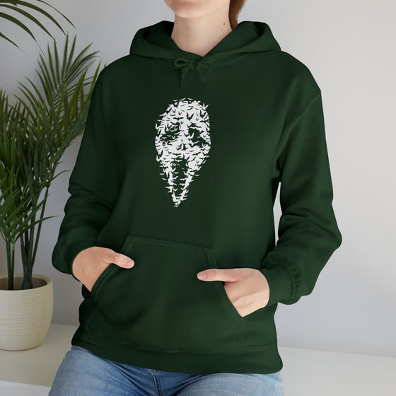 Ghost Face Bats Halloween Sweatshirt | Abstract Unisex Hooded Hoodie Sweatshirt