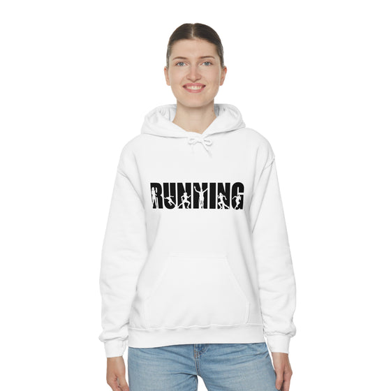 Chill Stitch – Running Sport - Unisex Hooded Hoodie Sweatshirt – Embrace Your Vibe