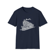  Abstract Shirt | Train Locomotive Song Music Notes | Abstract Unisex Soft Style Tee T-Shirt