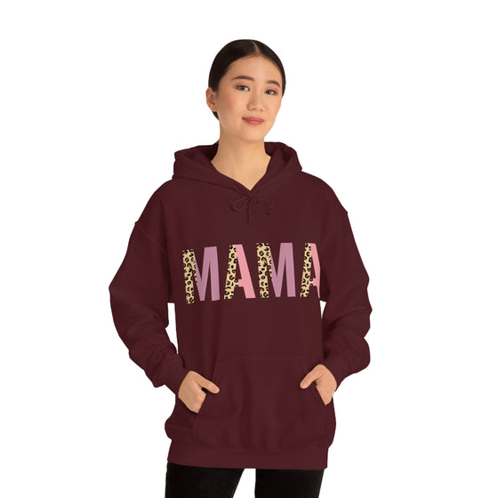 Chill Stitch – Mama Leopard - Unisex Hooded Hoodie Sweatshirt – Embrace Your Vibe