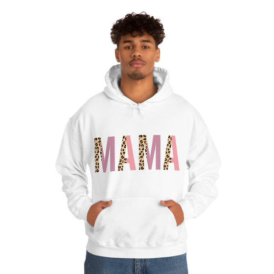 Chill Stitch – Mama Leopard - Unisex Hooded Hoodie Sweatshirt – Embrace Your Vibe