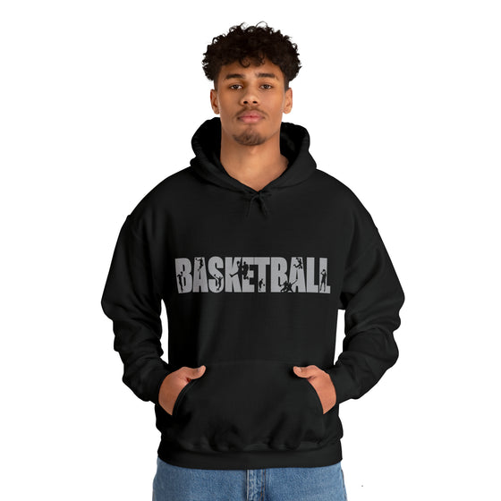 Basketball B-Ball Silhouette Sport | Unisex Hooded Hoodie Sweatshirt | Embrace Your Vibe