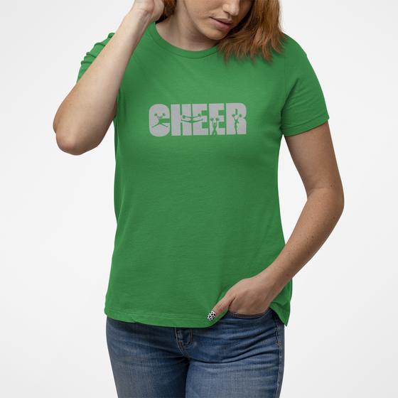 CHILL STITCH – Sporting Name Athlete Silhouettes - Unisex Soft Style T-Shirt – Cheer Cheerleading