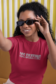  CHILL STITCH – Sporting Name Athlete Silhouettes - Unisex Soft Style T-Shirt – Ice Skating