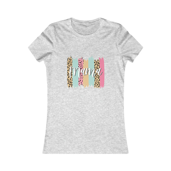 CHILL STITCH – Women’s Bella Canvas – Mom T-shirt –Mama Paint Strokes Leopard