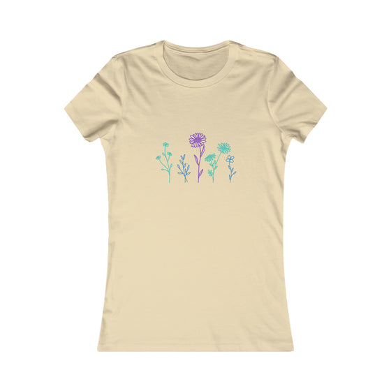 CHILL STITCH – Women’s Bella Canvas -T-shirt –  Flower Row