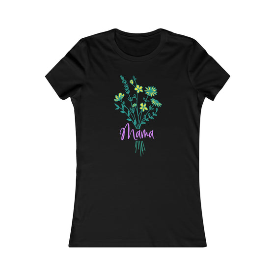 CHILL STITCH – Women’s Bella Canvas – Mama T-shirt – Mama Wildflower Bouquet