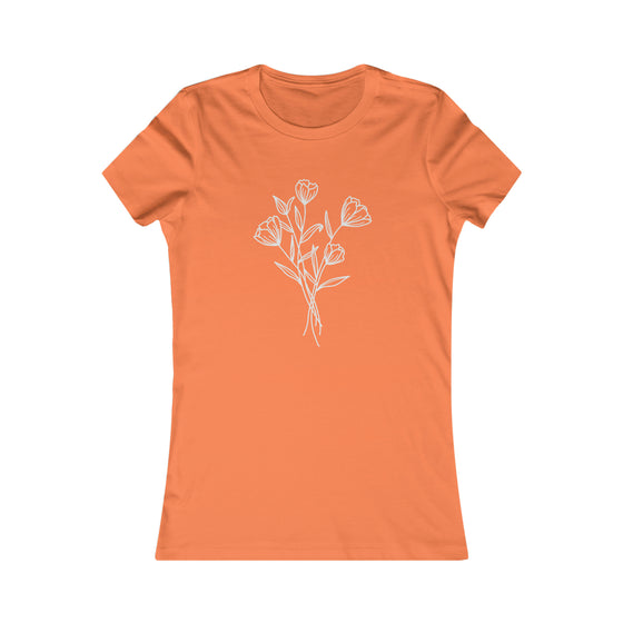 CHILL STITCH – Women’s Bella Canvas -T-shirt –  Flower Boquete Trio