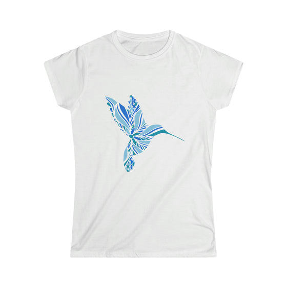 Boho Bohemian Women’s Softstyle Tee T-shirt | Mandala Hummingbird