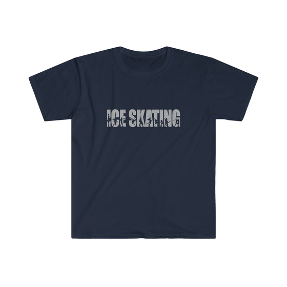 CHILL STITCH – Sporting Name Athlete Silhouettes - Unisex Soft Style T-Shirt – Ice Skating