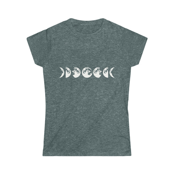 Yoga Shirt | Meditation Moon Lunar Phases | Women's Soft style Tee T-Shirt