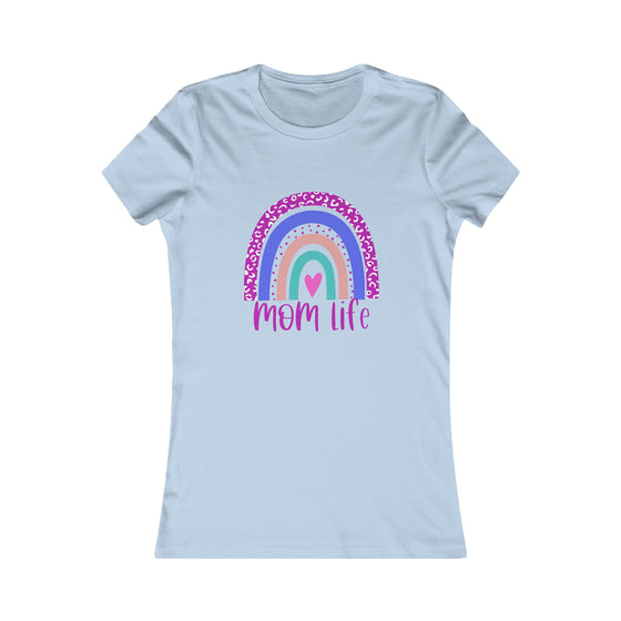 CHILL STITCH – Women’s Bella Canvas – Mom T-shirt –Mom Life Rainbow