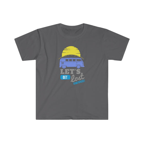 CHILL STITCH – Outdoor Camping Life - Unisex Softstyle T-Shirt – VW Bus Let's Get Lost